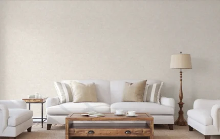 Beige Embossed Wallpaper – Woven Fabric (7816-1)